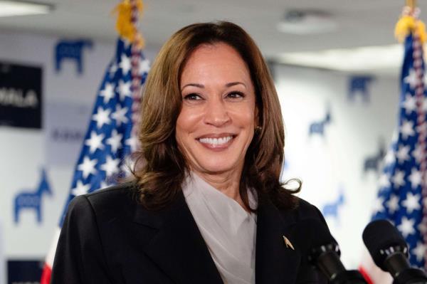 Kamala Harris smiling.