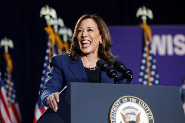 Kamala Harris smiling.